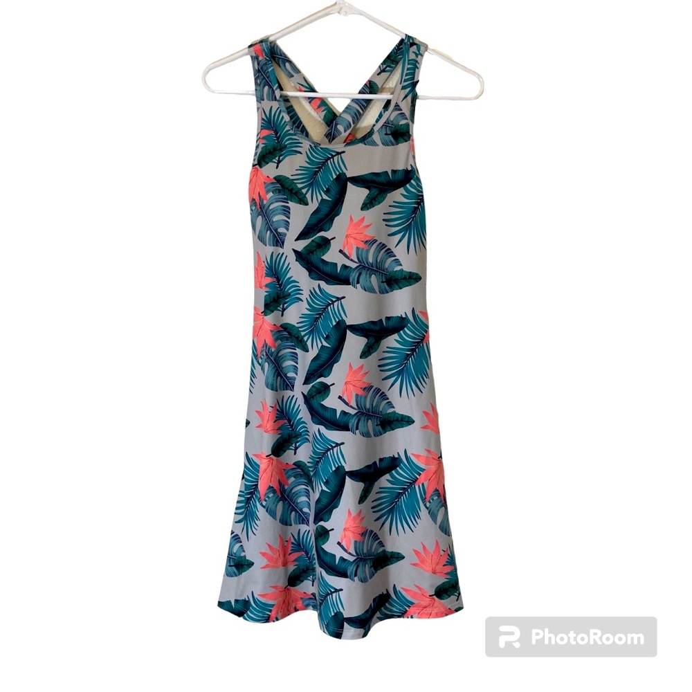 Kyodan Outdoor Dress XS Freedom Trail Tropical Print Halter Back Active Wear